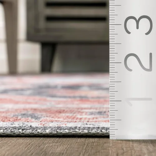 Miniatura 2 de nuLOOM Alfombra de área lavable a máquina de 5 x 8 pies, resistente a las manchas con parte trasera antideslizante, perfil bajo para sala de estar