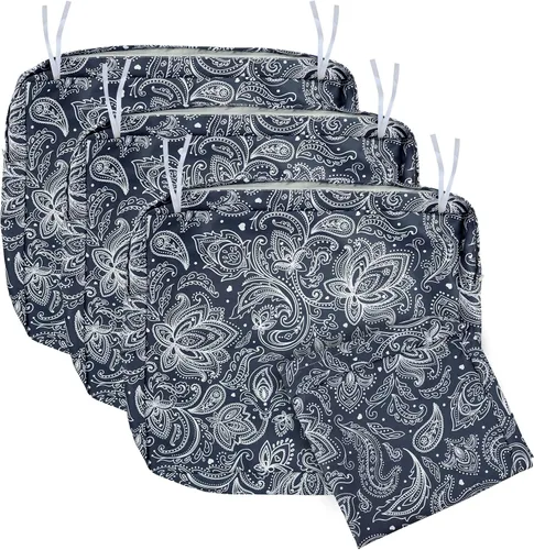 Miniatura 33 de NettyPro Fundas de Cojines de Asiento de Repuesto para Sillas de Patio, Resistentes al Agua con Protección UV, Fundas Deslizantes para Cojines