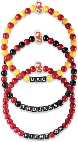 Miniatura 6 de FOCO NCAA unisex-adulto Paquete de 3 Pulseras de la Amistad con Cuentas con Logotipo de Equipo Universitario de la NCAA Oficialmente Licenciadas