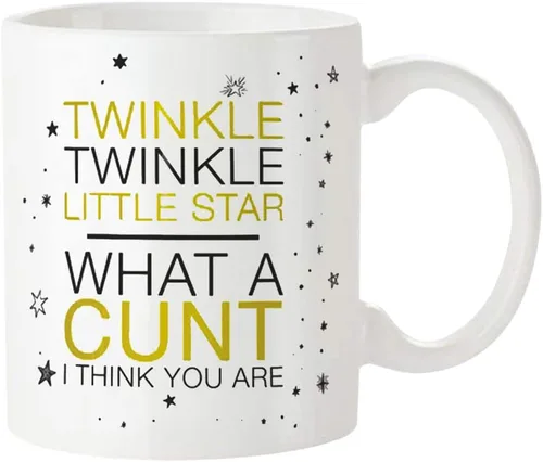 Miniatura 2 de Fonhark - Taza Twinkle Twinkle Cunt Little Star What A Cunt I Think You Are, para San Valentín, Navidad, taza de café novedosa de 11 onzas