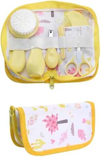 Miniatura 2 de Kit de aseo para bebés, juego de cuidado de seguridad infantil con cepillo para el cabello, peine cortaúñas, aspirador nasal, kit esencial para Rosa