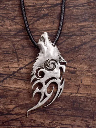 Miniatura 6 de HAQUIL Wolf Necklace Alpha Male Wolf Head Pendant Wolf Jewelry Gift For Men And Women