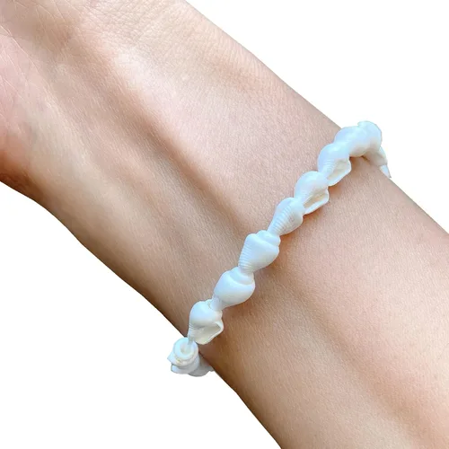 Miniatura 2 de Zero Gravity Hawaii Pulsera elástica de playa hawaiana de concha de la NASA, Shell