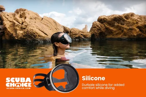 Miniatura 3 de Scuba Diving Mask, Oval Tempered Glass Snorkel Mask with Comfortable Classic Rubber, Snorkeling Gear for Adults, Swimming & Freediving Goggles for