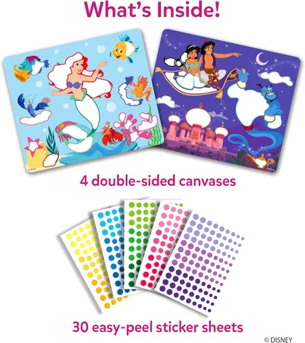 Miniatura 2 de Skillmatics Dot It - Arte adhesivo de princesa Disney, diversión sin desorden para niños, más de 500 calcomanías, kits de manualidades, actividad