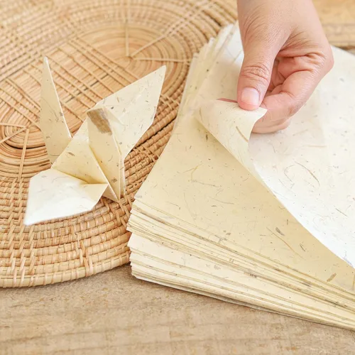 Vintage A4 corteza de plátano de fibra natural, 50 hojas de papel de morera, papel de seda de arte washi, diseño de papel artesanal, proveedores de