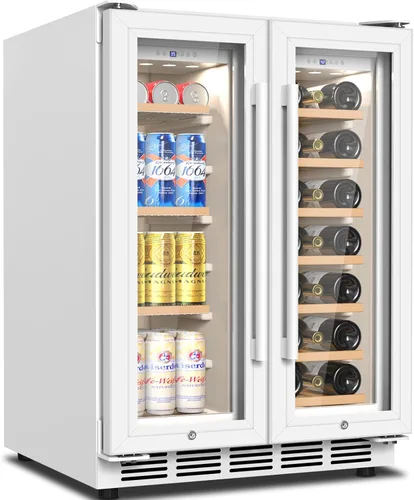 Miniatura 19 de FoMup - Refrigerador bajo encimera de acero inoxidable con 3 cajones, refrigerador de bebidas para exterior con ruedas, diseño impermeable y control