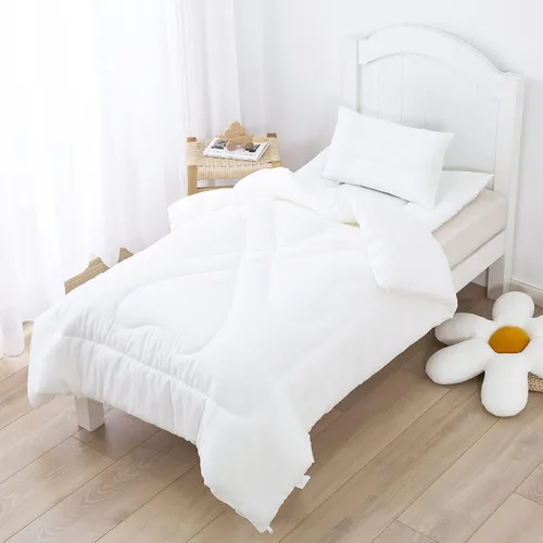 Miniatura 2 de J-pinno Edredón blanco alternativo para niños y niñas, relleno de edredón ligero para verano, lavable a máquina
