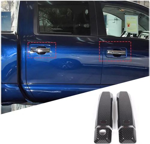 Miniatura 9 de Cubierta de manija de puerta exterior compatible con Nissan Titan 2016-2023, cubierta protectora de cubierta protectora de cubierta exterior