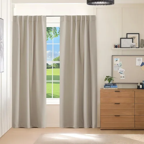 Miniatura 107 de PONY DANCE Cortinas cortas con aislamiento térmico para ventana pequeña, para guardería, baño, cocina, lavandería, caravana, sótano, 29 pulgadas