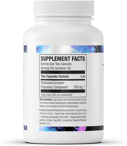 Miniatura 8 de TetraCumin SR Suplemento de apoyo articular, metabolito de curcumina de cúrcuma de liberación sostenida, suplementos articulares patentados