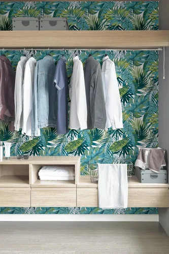 Miniatura 4 de My Style Bangalow - Papel tapiz de palmeras tropicales, papel tapiz extraíble, 17.75 pulgadas x 9.8 pies