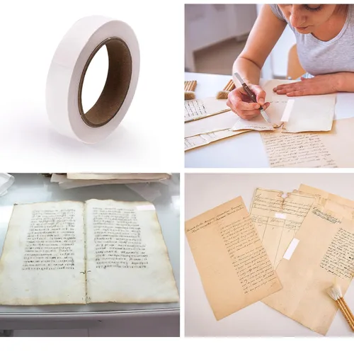 Miniatura 4 de Lineco Cinta de bisagra Hayaku activada por agua de 1 pulgada x 100 pies, archival, sin ácidos y fuerte, utilizada para obras de arte de bisagras