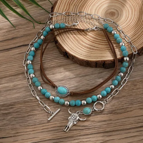 Miniatura 70 de Long tiantian Collares en capas para mujer, joyería occidental para mujer, collar de moneda apilable, collar de país, moderno, bohemio, verano
