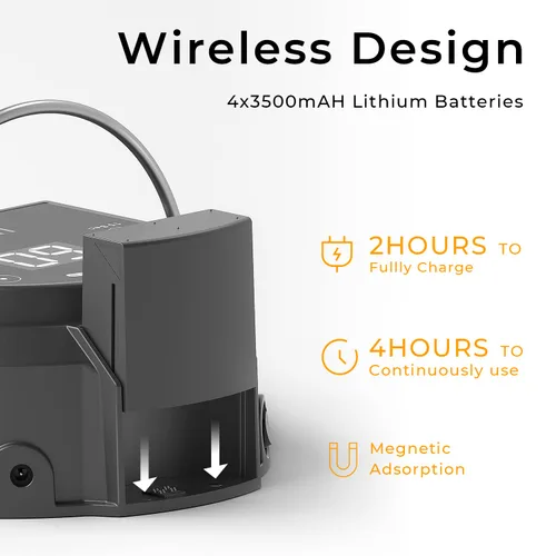 Miniatura 3 de Lámpara de uñas profesional inalámbrica LED UV de 80 W, luces UV para uñas con 45 perlas LED y batería recargable, secadora de uñas de gel LED