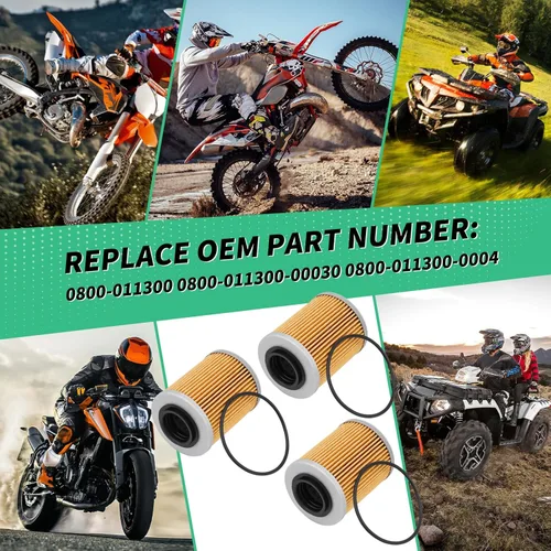 Miniatura 4 de 0800-011300 Filtro de aceite compatible con CFMOTO Cforce Zforce Uforce 1000 950 900 800 600 500 400 ATV/UTV Reemplazo #: 0800-011300-00030