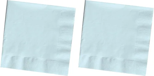 Creative Converting Servilletas de cena de 3 capas 1/4 FLD, 25 unidades, azul pastel (paquete de 2)