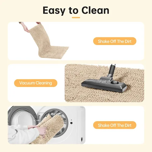 Miniatura 6 de Tapete absorbente para puerta de perro, para patas fangosas, 48 x 30 pulgadas, tapete de felpilla para interiores de entrada, atrapa la suciedad