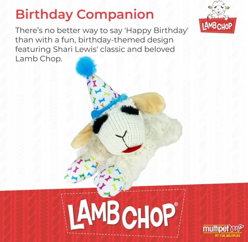 Miniatura 2 de Multipet Lamb Chop Juguete de Peluche para Perros - Juguete Chirriante para Todos los Perros - Peluche Extra Suave - Animal de Peluche