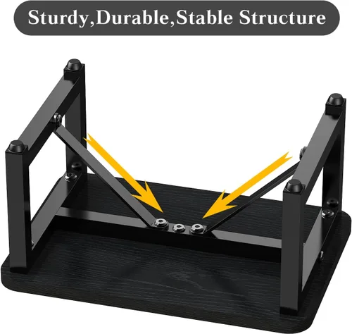 Miniatura 6 de YAKANJ Taburete Escalón, Taburete Escalón de Madera Resistente para Adultos Niños Pequeños, Taburete de Pie Resistente y Estable para Cocina Baño