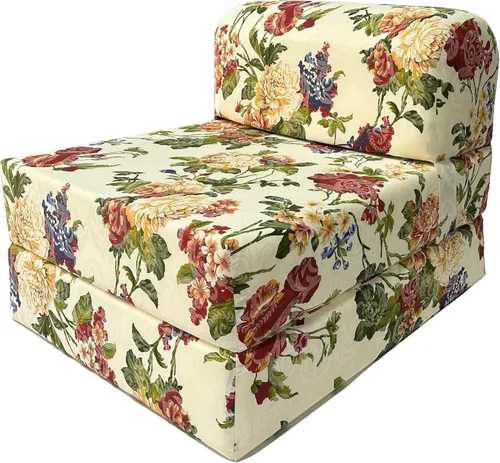 Miniatura 8 de D&D Futon Furniture Cama plegable de 70 x 32 x 6 pulgadas, color rojo y blanco, silla plegable para invitados, sofá, espuma de alta densidad, 1.8