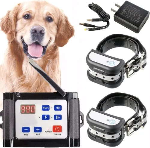 Valla inalámbrica para perros, valla eléctrica para perros y collar de entrenamiento remoto 2 en 1, sistema de contención de mascotas, contenedor de