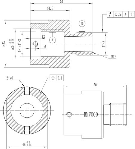 Miniatura 4 de Adaptador de rosca macho de 1-1/4 "x 8TPI a 1" x 8TPI Macho, para torno de madera con rosca de husillo de 1-1/4 "x8TPI, adaptador de husillo