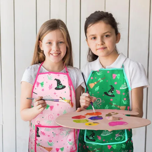 Miniatura 4 de Delantales para niños para cocinar delantal de Navidad lindo delantal rojo para cocina, cocina, hornear, barbacoa, pintura, manualidades