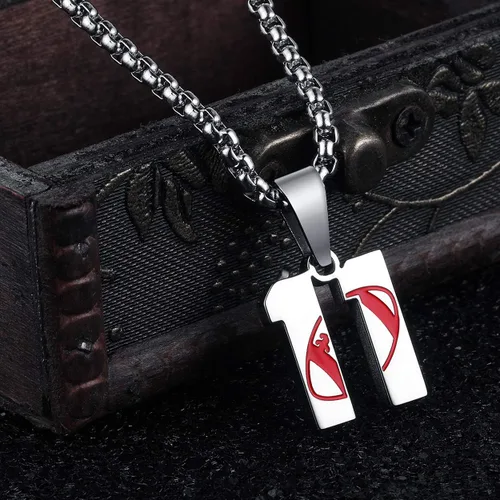 Miniatura 2 de Rehoboth Collar con colgante de jersey de fútbol rugby número 0-99 para mujeres y hombres, cadena ajustable de acero inoxidable de 22+2 pulgadas