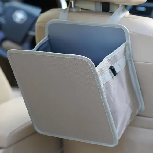 Miniatura 11 de Ginsco Bote de Basura para Auto de 3 Galones con Tapa Abierta, Bolsa de Basura Colgante para Auto de Gran Capacidad a Prueba de Fugas con Forro