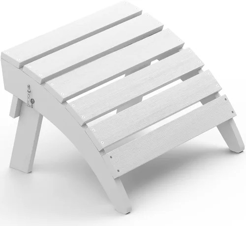 Miniatura 19 de Otomano plegable Adirondack de SERWALL, reposapiés Adirondack sin ensamblaje, marrón Gris