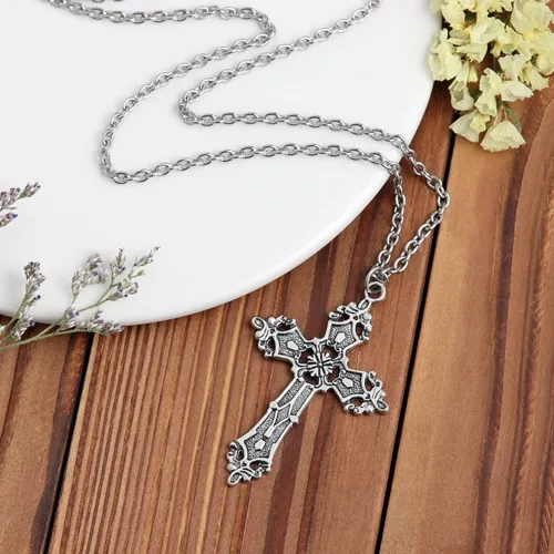 Miniatura 8 de HEXALOVA Collar de cruz gótica, collar de cruz gótica para mujer, collar con colgante de cruz, collares góticos, joyería gótica para mujeres