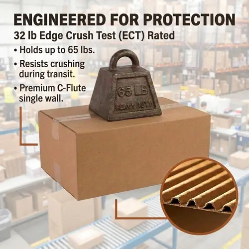 Miniatura 3 de BOX USA Cajas de envío de 16 pulgadas de largo x 10 pulgadas de ancho x 6 pulgadas de alto, paquete de 25 cajas de cartón corrugado medianas
