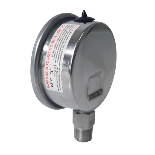 Miniatura 8 de HFS (R) -30 inHg-0-150 psi Manómetro de vacío relleno de líquido de glicerina, tamaño de dial de 2.5", montaje inferior NPT de 1/4", caja y conector