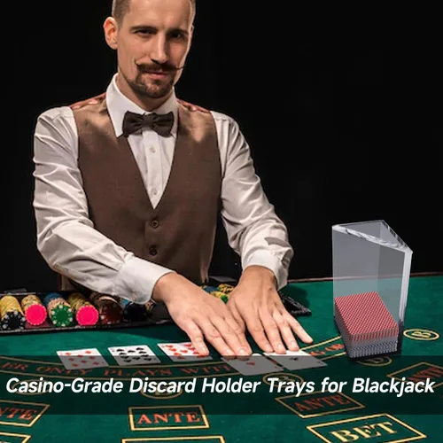 Miniatura 6 de GSE Games & Sports Expert Bandejas acrílicas de desechos, bandejas de grado casino para blackjack, puente, cartas