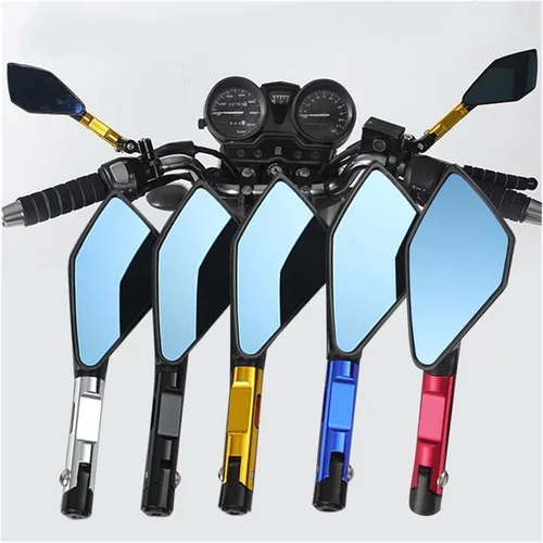Miniatura 8 de Espejos laterales de motocicleta CNC laterales de 0.394 pulgadas universales para Benelli TRK 251/502/502X/302 TRK251 TRK502 TRK502X espejos Negro