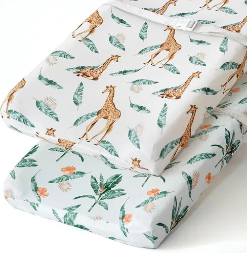 Miniatura 65 de Pack n Play Sheets, BROLEX 2 Pack Mini Crib Sheets,Stretchy Portable Fitted Playard Sheet Set, Convertible Playard Mattress Cover,Ultra Soft