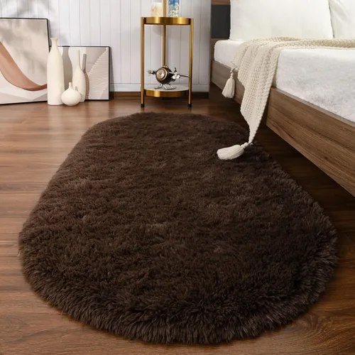 Miniatura 10 de Softlife Alfombras Esponjosas para Dormitorio, Alfombra de Área Peluda Bonita para Niñas y Niños Habitación de Bebé Decoración del Hogar, 2 x 5 Pies