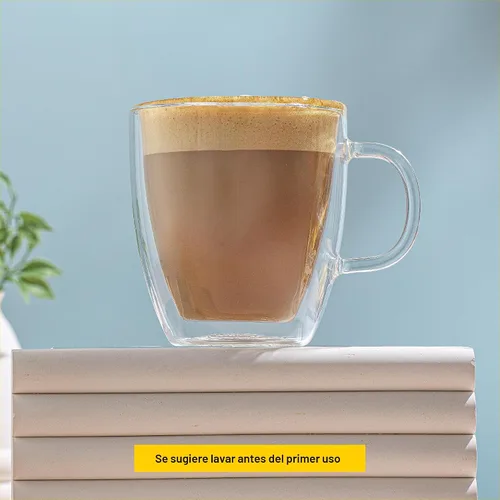 Miniatura 5 de JoyJolt Savor - Tazas de café de vidrio de doble pared aisladas (Set de 2) - 13.5 onzas