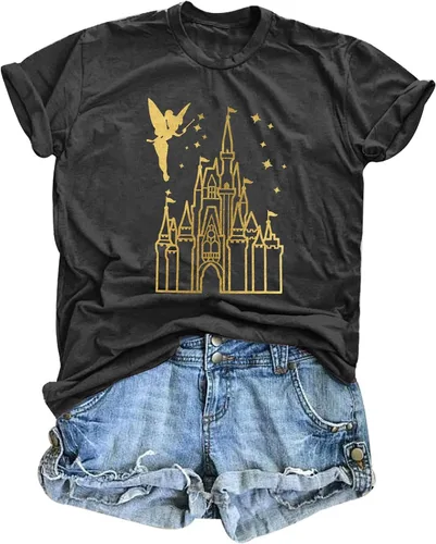 Camisa mágica para mujer, camiseta mágica del Reino Mágico para vacaciones, camiseta de vacaciones en Castle Believe in The Magic Summer Trip Tops