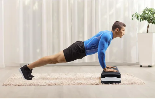 Miniatura 4 de HolaHatha Plataforma Compacta y Portátil para Paso Aeróbico, Equipo de Ejercicio y Fitness, Step Cardio con Altura Ajustable para Gimnasio en Casa