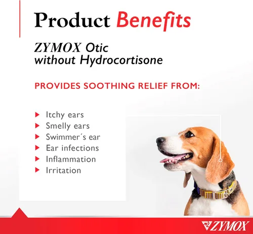 Miniatura 2 de Tratamiento ótico para mascotas Zymox, sin hidrocortisona, 4 onza