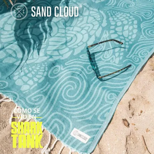 Miniatura 2 de Sand Cloud Marine Life Toalla turca, sin arena, 100% hilo de algodón orgánico, secado rápido, para playa, picnic, manta o toalla de baño, como se