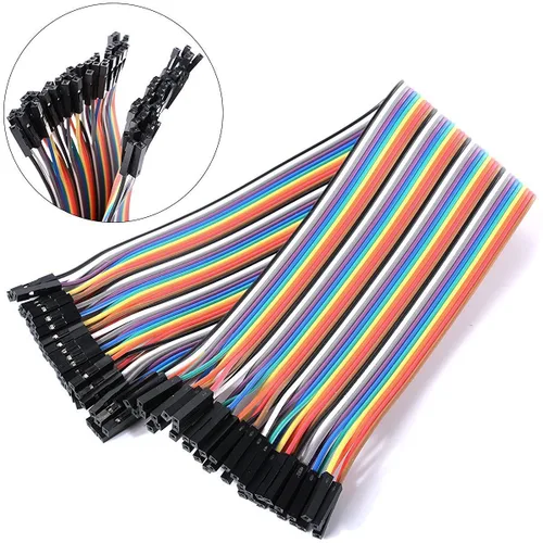 Miniatura 5 de HiLetgo 120 unidades/3 x 40 piezas de cables de puente de tabla de pan prototipo de placa de conectar cables con conectores macho hembra, 0.100 in a