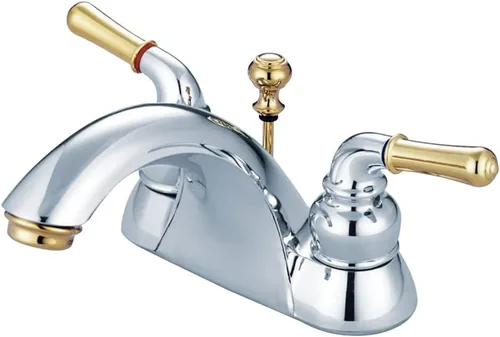 Miniatura 3 de Kingston Brass KB2628B Nápoles - Grifo de lavabo de 4 pulgadas (4 pulgadas) emergente de latón, níquel cepillado cepillado níquel
