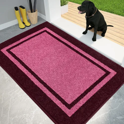 Miniatura 36 de PURRUGS Tapete para puerta con atrapamiento de suciedad, 20 x 32 pulgadas, antideslizante, lavable a máquina, tapete de entrada, tapete para puerta