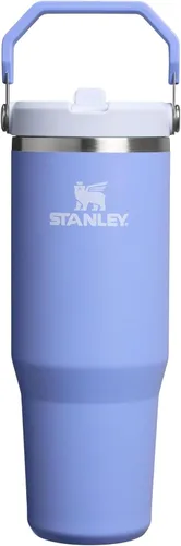 Miniatura 50 de Stanley IceFlow - Vaso con pajilla abatible con asa, de 20 onzas, tapa giratoria y popote abatible, botella de agua resistente a fugas, acero