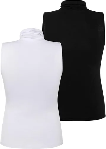 Miniatura 2 de Verdusa Camiseta sin mangas de cuello alto ajustado para mujer