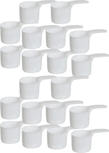Miniatura 6 de Cuchara de envasado de medición de plástico de 2.4 fl oz (= 70 cc/ = 4.73 cucharadas/= 2.37 fl oz/ = 0.3 taza), mango medio - para medir y dispensar