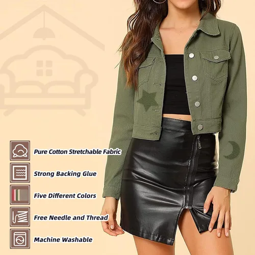 Miniatura 4 de KING MOUNTAIN Paquete de 20 parches de reparación termoadhesivos para pantalones vaqueros, kit de parches de mezclilla para jeans, 3 x 4-1/4 Cinco